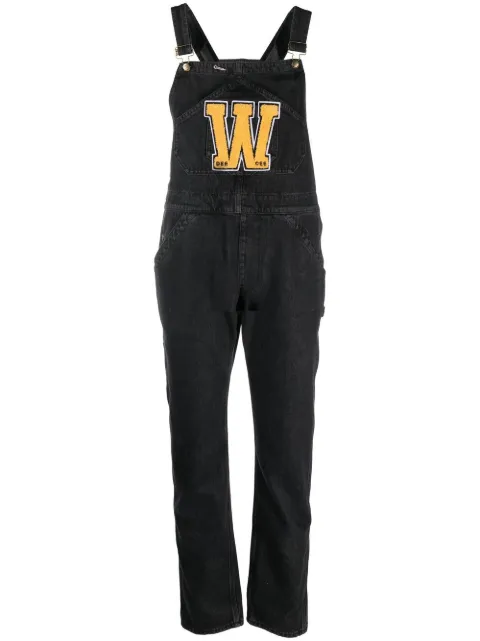 Washington Dee Cee logo-print denim dungarees Black SAWW0098