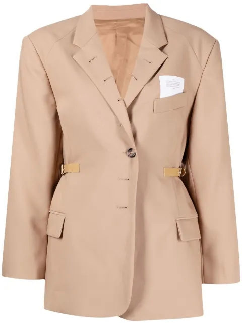 Rokh single-breasted tailored blazer Brown R5CA133WM