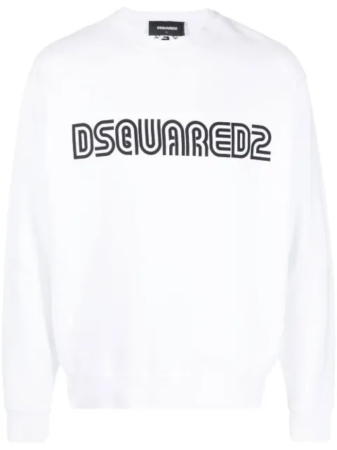 DSQUARED2 logo-print cotton sweatshirt White S71GU0563S25030