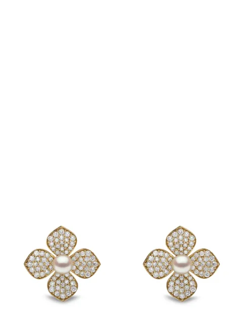 Yoko London 18kt yellow gold Petal pearl and diamond earrings Gold QYE23126X