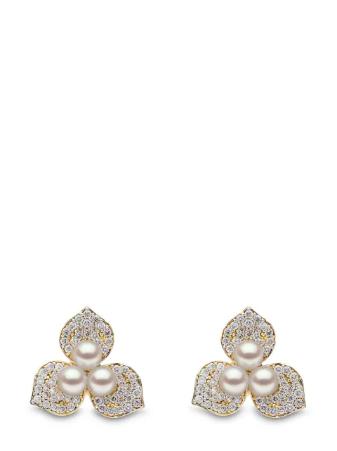 Yoko London 18kt yellow gold Petal pearl and diamond earrings Gold QYE23086X