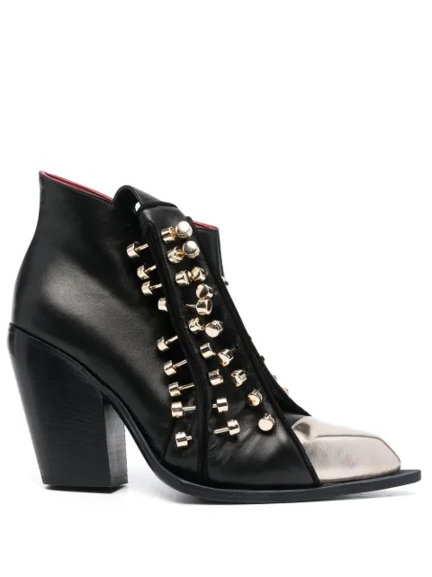 HARDOT stud-embellished ankle boots Black HLEYUP10B