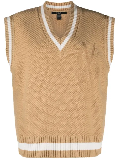 Ksubi contrasting-trim detail vest Brown WPF22KW005