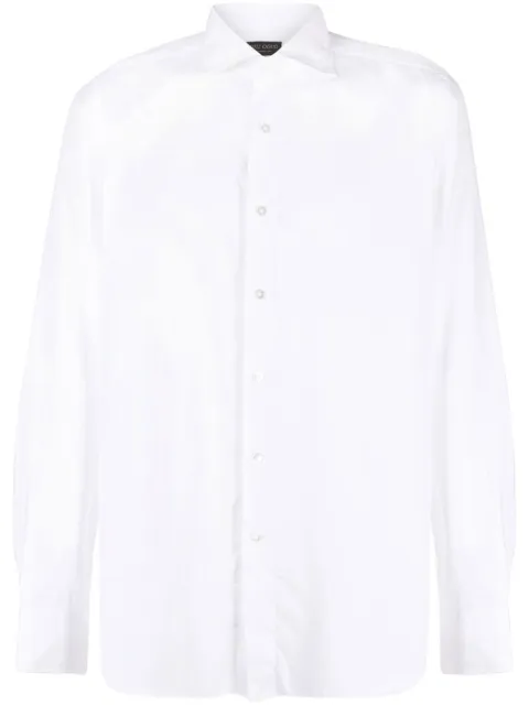 Dell'oglio button-up cotton shirt White 222ML11291