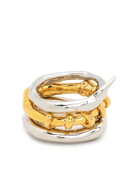 Vann Jewelry Three-Layer stack ring Silver AW22R009YW019