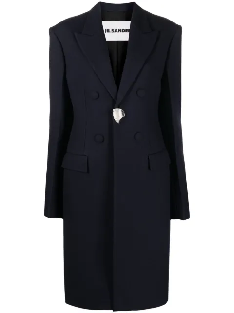 Jil Sander single-button wool coat Blue J02AA0008J40007