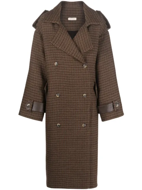 The Mannei double-breasted button-fastening coat Brown W22TMSHAMALI