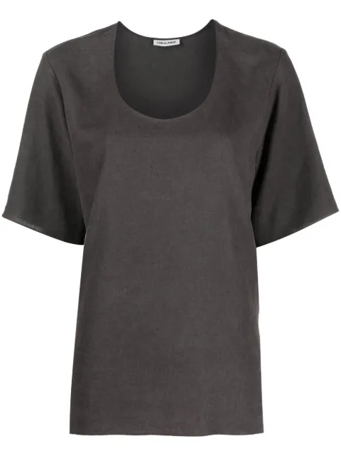 Low Classic scoop-neck short-sleeve T-shirt Grey LOW22PFTO03CC
