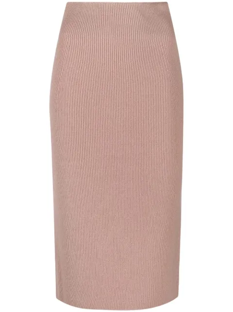 Stella McCartney rib-knit midi skirt Neutrals 6K02383S2352