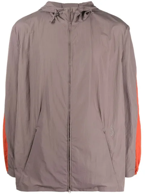 Y-3 colour-block hooded jacket Grey HT2299