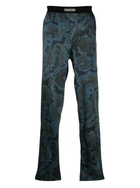TOM FORD all-over floral-print pyjama trousers Black T4H20164