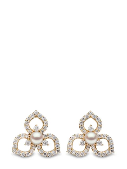 Yoko London 18kt yellow gold Petal pearl and diamond earrings Gold QYE23076X