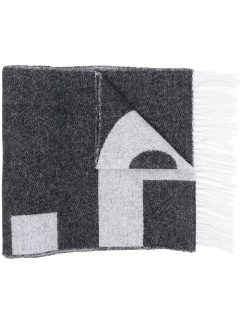 A.P.C. logo-knit scarf Black WOAOVM15176