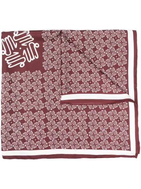 Lukhanyo Mdingi monogram-print scarf Red LMBSS003