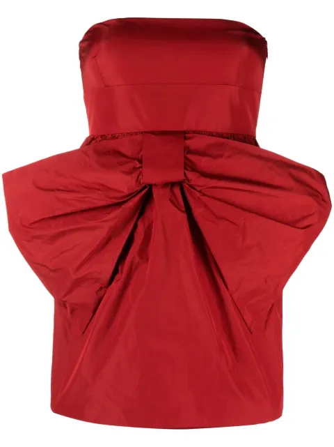 RED Valentino bow-embellished strapless mini dress Red RVAEW51FP