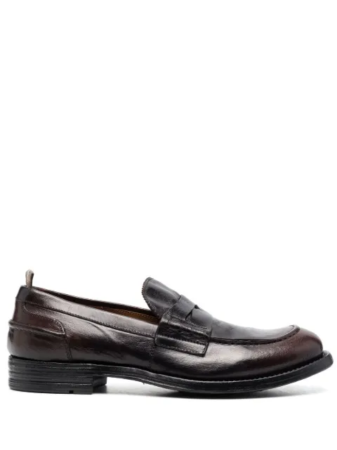 Officine Creative 25mm slip-on leather loafers Brown BALANCE011OLDBUFALOV