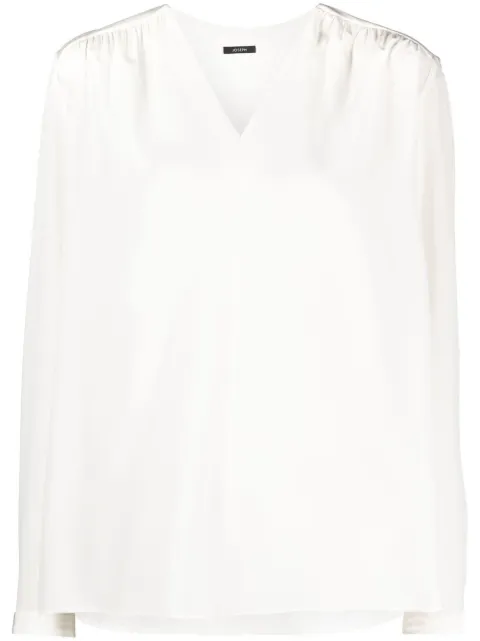 JOSEPH V-neck silk blouse Neutrals JF006361
