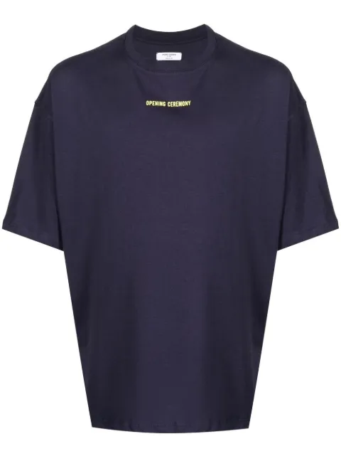 Opening Ceremony graphic-print cotton T-shirt Blue YMAA001F22JER0044616