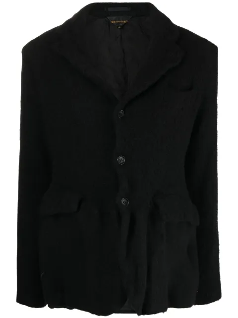 Comme Des Garçons felted-finish single-breasted blazer Black GJJ016
