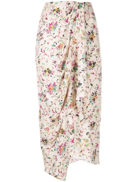 MARANT ÉTOILE Berthe floral-print skirt Neutrals JU143322A037E