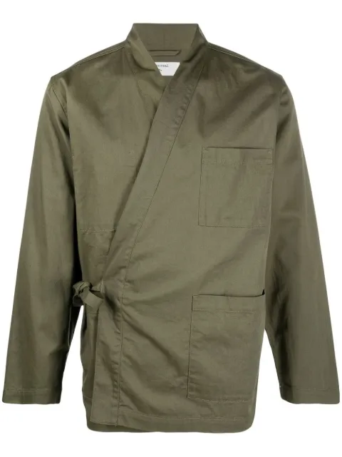 Universal Works side-tie fastening jacket Green 00115
