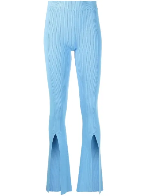 REMAIN high-waisted knitted trousers Blue RM1603