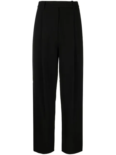 Self-Portrait high-waist straight trousers Black AW22139B