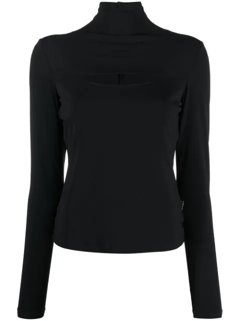 Versace Pre-Owned 2000s cut-out long-sleeve top Black VERS250BF