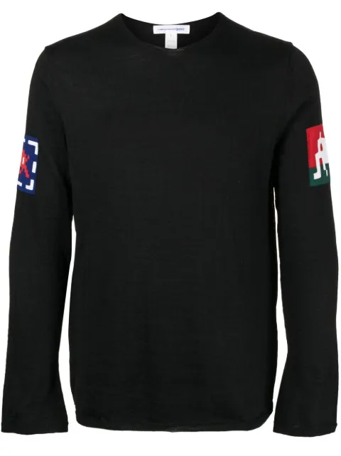 Comme Des Garçons Shirt intarsia-knit sweater Black FJN003W22