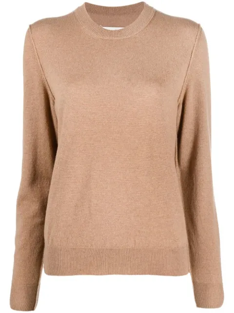 Maison Margiela crew-neck cashmere jumper Brown SI0HA0002S17809