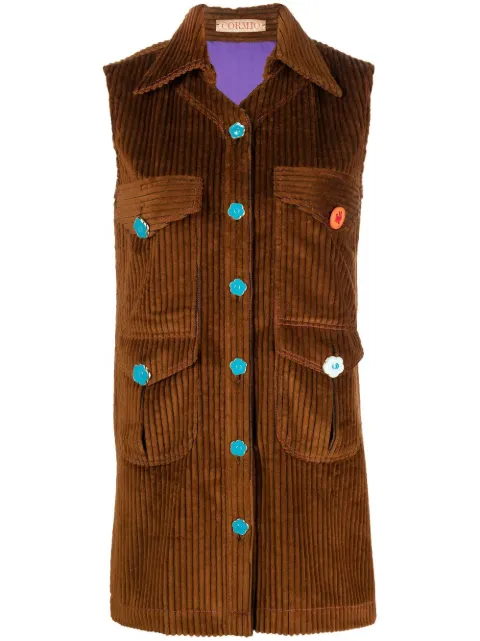 CORMIO corduroy shirt dress Brown FIZA