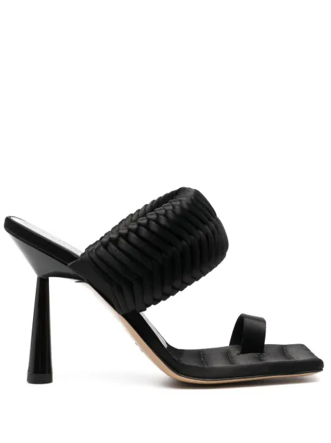 GIABORGHINI 115mm leather heeled sandals Black ROSIE1R