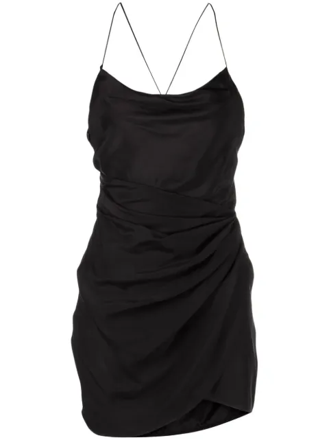 GAUGE81 scoop-neck gathered minidress Black 422227