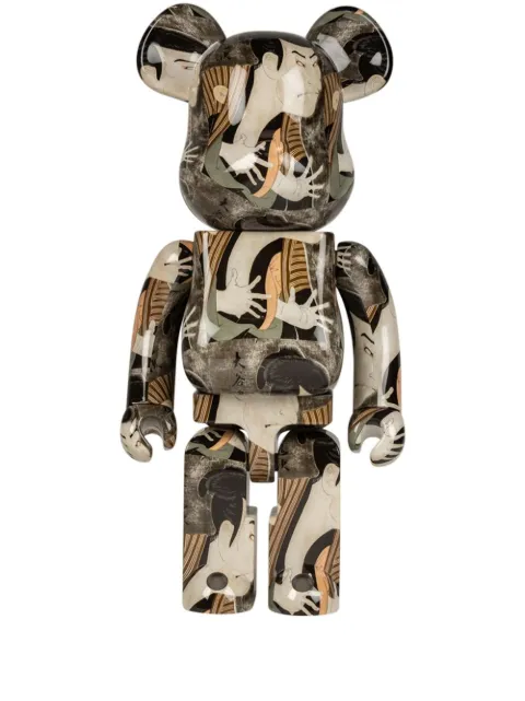 MEDICOM TOY x Toshusai Sharaku Sansei Otanioniji No Ya BE@RBRICK 400% figure Black MEDI0060