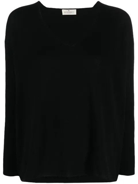 Bruno Manetti long-sleeve cashmere jumper Black G2C113
