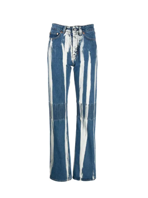 OUR LEGACY bleached-effect straight-leg jeans Blue W2225EGL
