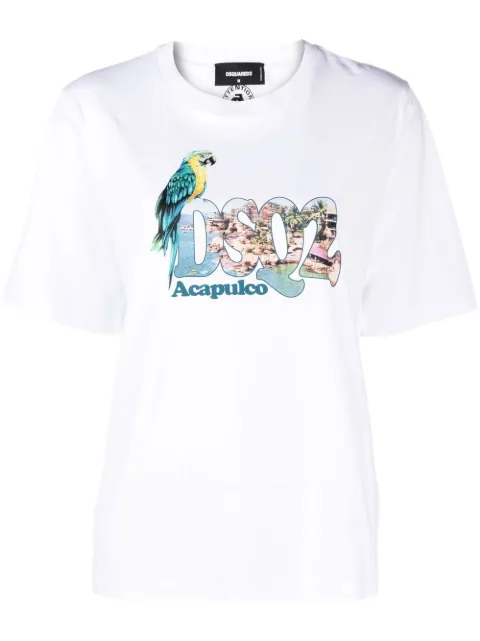 DSQUARED2 graphic-print short-sleeve T-shirt White S72GD0405S24387