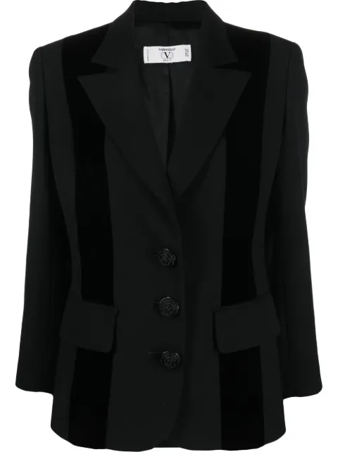 Valentino Garavani Pre-Owned 1980s single-breasted blazer Black VALE350EA