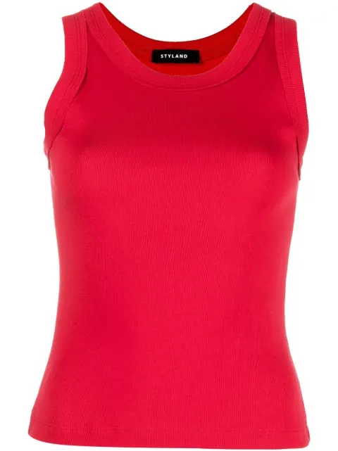 STYLAND slim-cut tank top Red T018C201