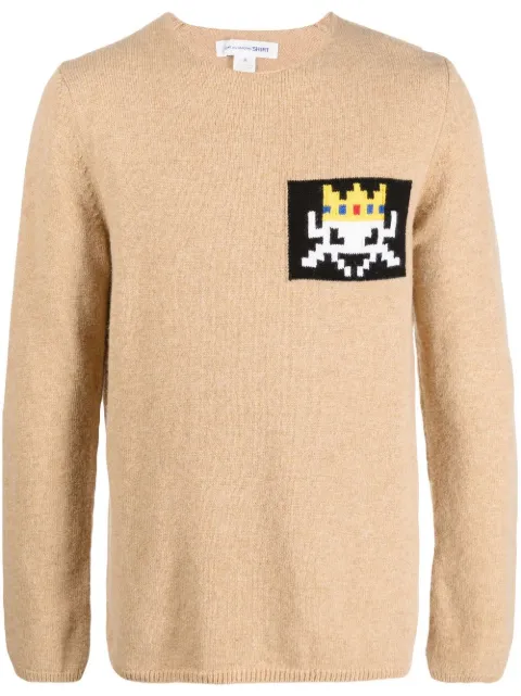 Comme Des Garçons Shirt graphic-print sweatshirt Neutrals FJN006