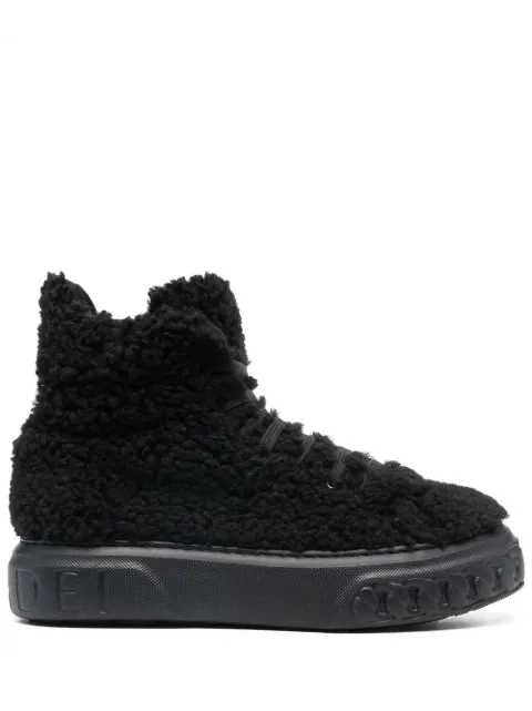 Casadei Ecosheep lace-up combat boots Black 2X919Z020NC1866