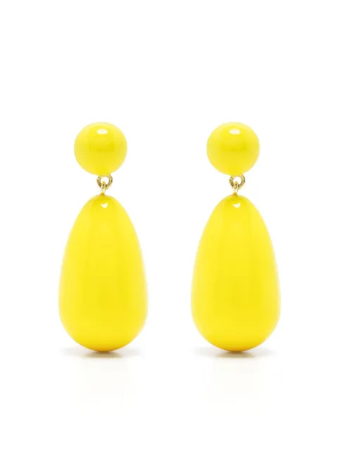 Eshvi enamel gold-plated earrings Yellow 10798FESYSH40