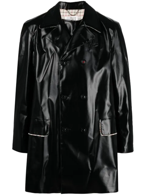 Maison Margiela coated double-breasted coat Black SI1AM0004S53549