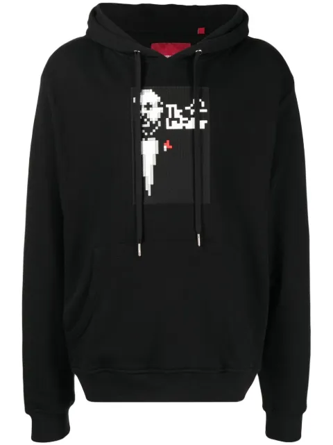 Mostly Heard Rarely Seen 8-Bit Mobstergraphic-print pullover hoodie Black MHEB02BCKH11