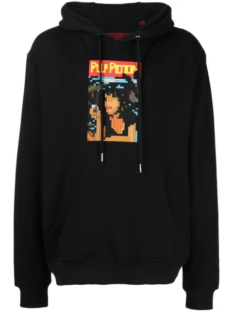 Mostly Heard Rarely Seen 8-Bit Pulp Fiction long-sleeve hoodie Black MHEB02BCKH09