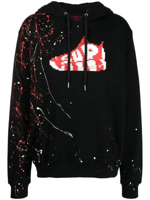 Mostly Heard Rarely Seen 8-Bit Hype Air long-sleeve hoodie Black MHEB02BCKH08