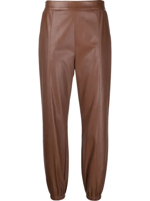 LIU JO tapered high-waist trousers Brown WF2025E0392