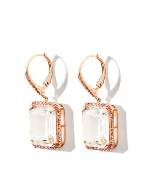 SHAY 18kt yellow gold diamond and sapphire drop earrings Gold SE46