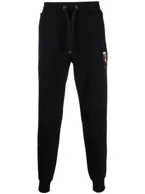Tommy Hilfiger embroidered-logo drawstring joggers Blue MW0MW28208