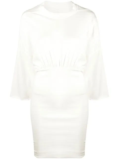 Rick Owens DRKSHDW Tommy cinched-waist dress White DS02B4505RN